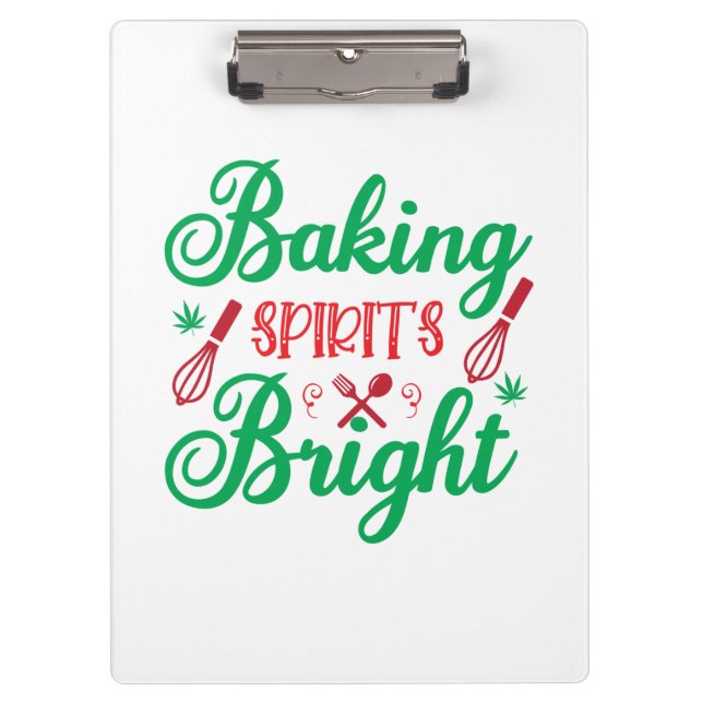 Pranchetas Merry Xmas Baking Spirits Bright (Frente)