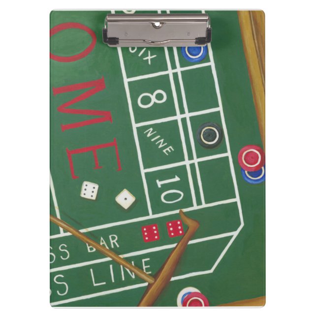 Pranchetas Mesa de cassino com Chips e Dice (Frente)