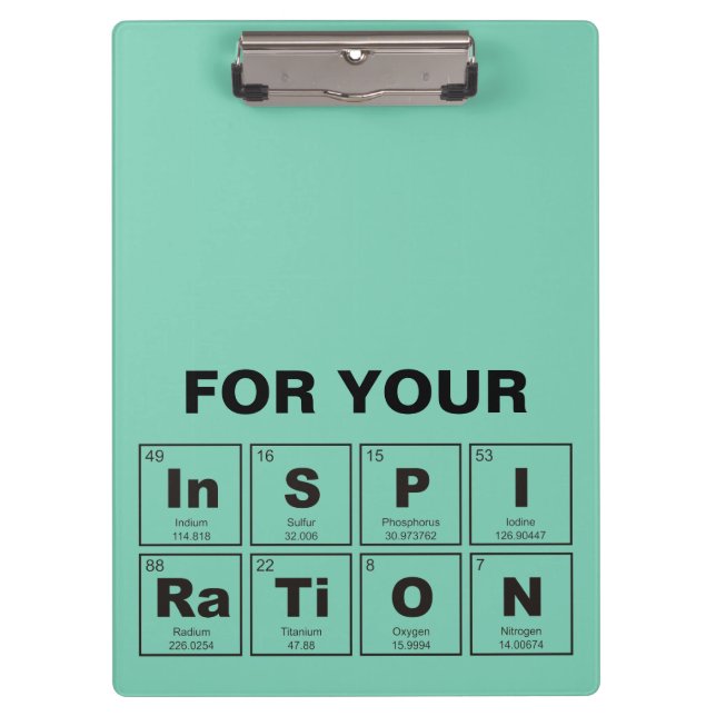 Pranchetas Mesa de elementos periódica química: Inspiração (Frente)