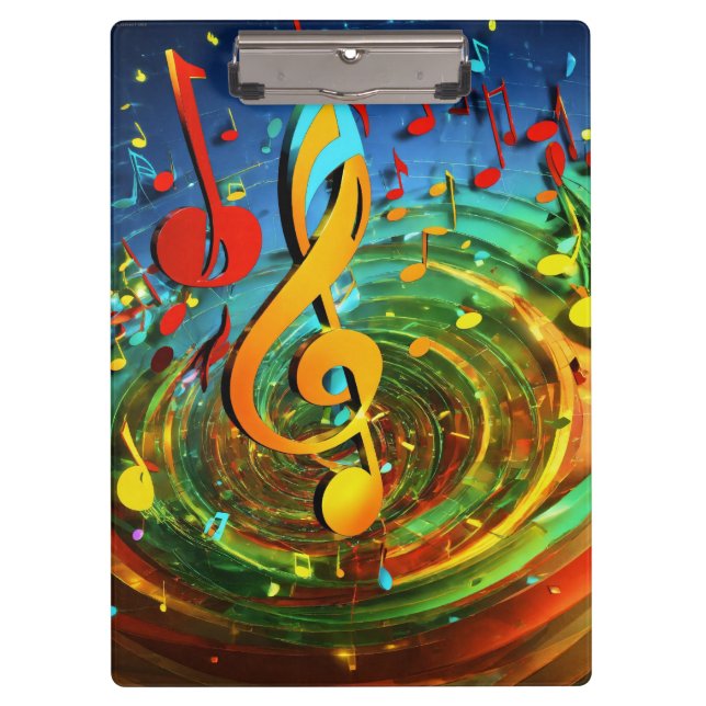 Pranchetas Meu Ajuste Favorito: Notas Musicais e Design de Le (Frente)