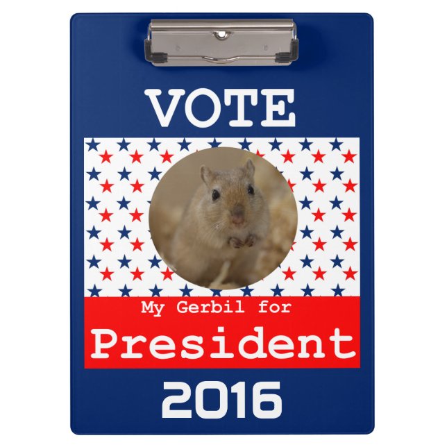 Pranchetas Meu Gerbil para Presidente Clipboard (Frente)