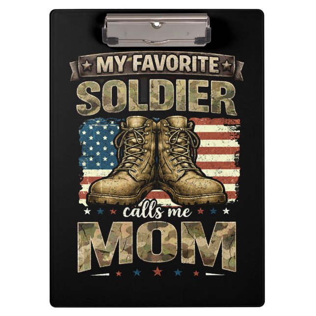 Pranchetas Meu soldado favorito me chama de mãe (Frente)