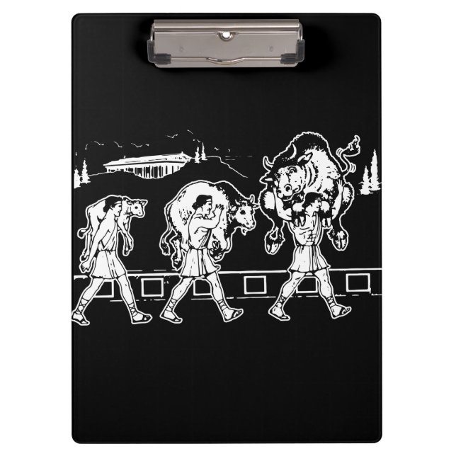 Pranchetas Milo de Croton e o Touro - Motivação Gym (Frente)