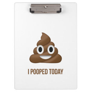 Pranchetas Mim Pooped hoje Brown engraçado Emoji