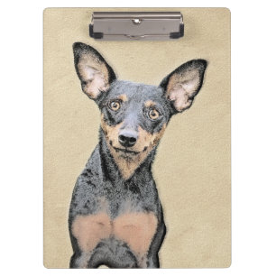 Pranchetas Miniatura Pinscher Pintando Bela Arte Original de