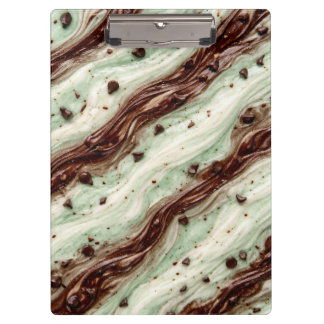 Pranchetas Mint Chocolate Chip Milkshake Marble Design