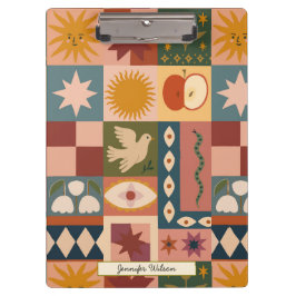 Pranchetas Mística de Patchwork Celestial da Boêmia Personali