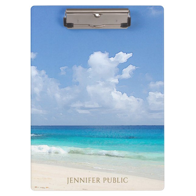 Pranchetas Modelo de Aquarela Elegante De Ondas De Capa Natur (Frente)