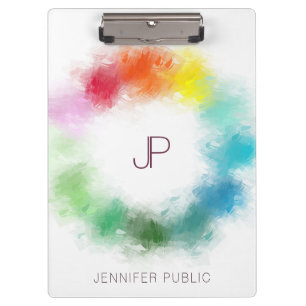 Pranchetas Modelo de Cores Elegantes Modernos Monogramados Pe