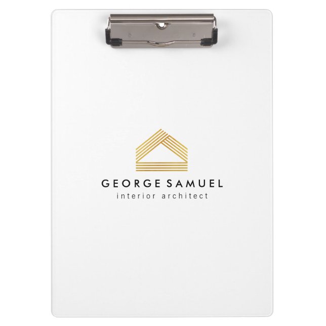 Pranchetas Modern Home Design | Abstract Logo on White Color (Frente)