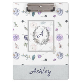 Pranchetas Modern Na moda Monograma Girly Padrões Ashley