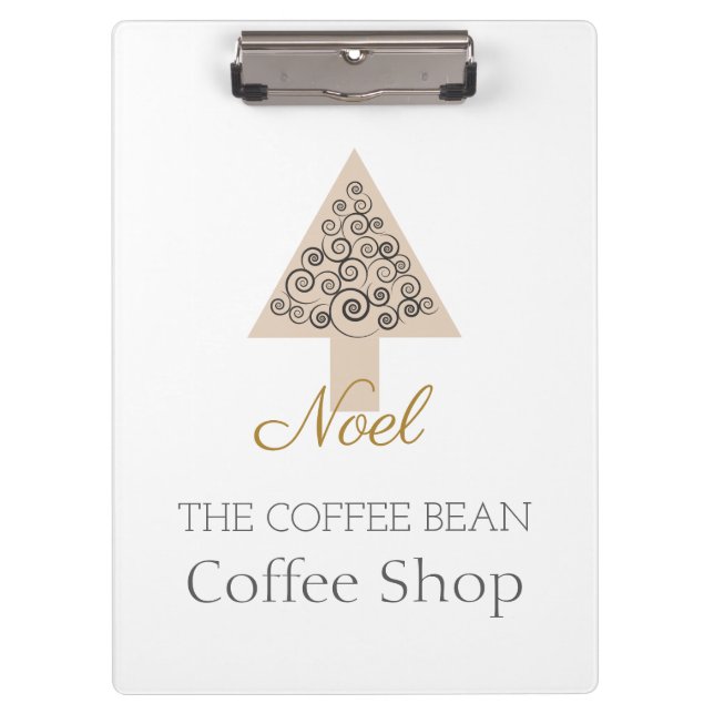 Pranchetas Moderno Branding de Negócios de Cafés de Natal (Frente)
