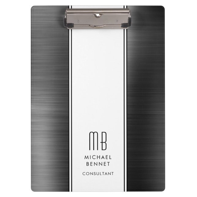 Pranchetas Moderno Monograma - Negros e Brancos (Frente)