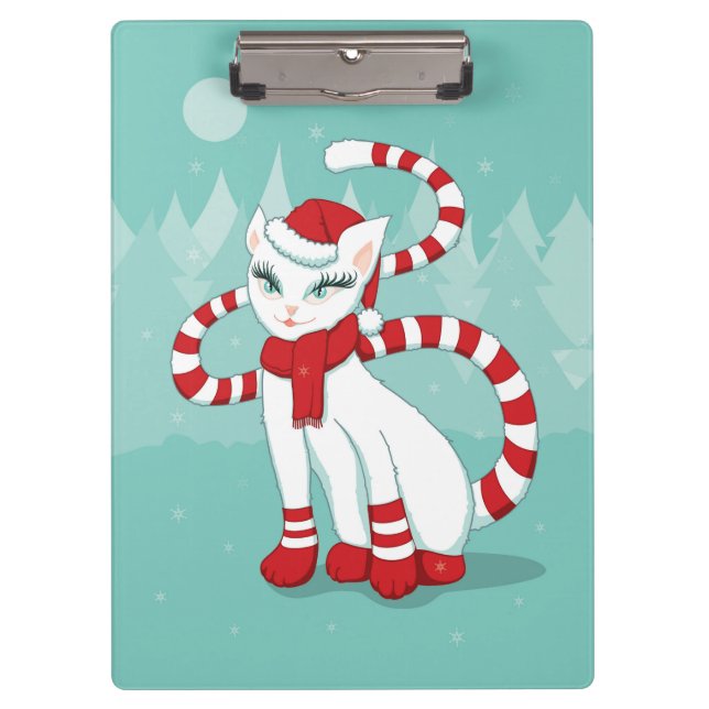 Pranchetas Modo Natal Cat - Gatinho Pronto para Férias (Frente)