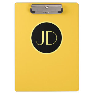 Pranchetas Monograma Amarelo Cujo Texto É Amarelo