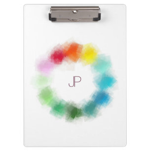 Pranchetas Monograma Colorido Moderno Elegante Personalizado