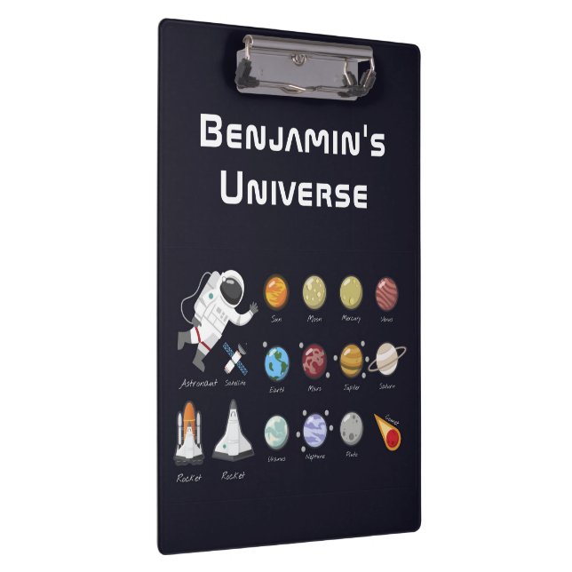 Pranchetas Monograma do Astronauta Crianças do Espaço Exterio (Direita)