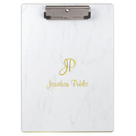 Pranchetas Monograma Elegante Monograma Dourado de Script Cal