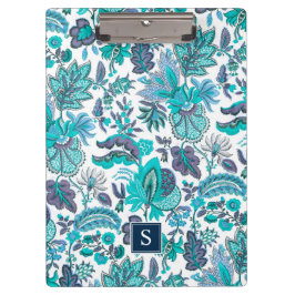 Pranchetas Monograma Floral Blue Boho Vintage