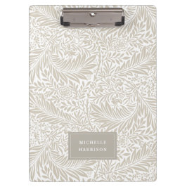 Pranchetas Monograma Folhagem Floral Beige White Elegante