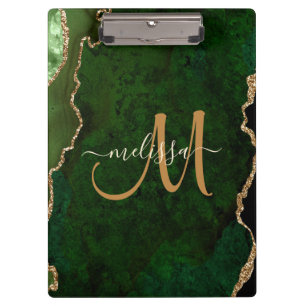 Pranchetas Monograma Personalizado de Agitação Lítida Dourada