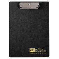 Monograma Personalizado de Textura de Couro Preto
