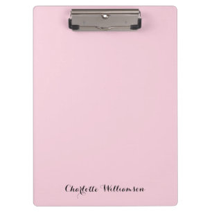Pranchetas Monograma Rosa Bege Feminino Minimalista Moderno