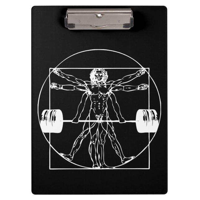 Pranchetas Montagem - Homem Barbell Vitruviano (Frente)