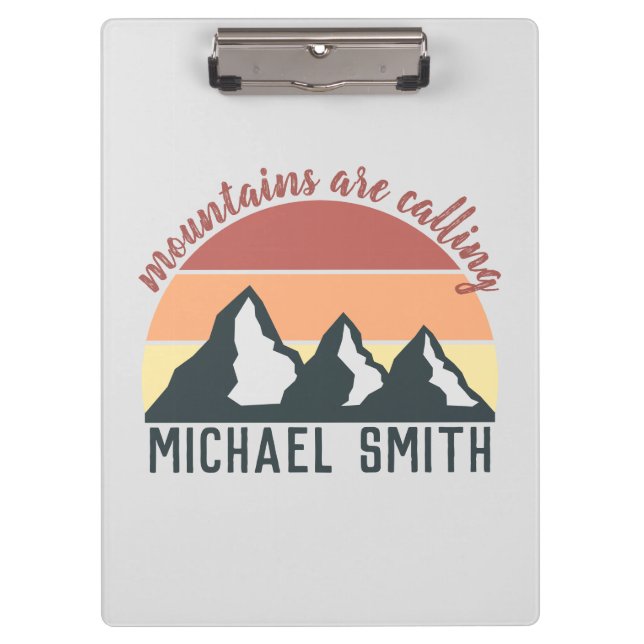 Pranchetas Montanhas de pastel de safra chamam cinza de monog (Frente)