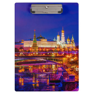 Pranchetas Moscou Kremlin Na Noite De Inverno