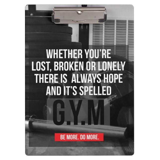 Pranchetas Motivação de Gym do Workout (Frente)