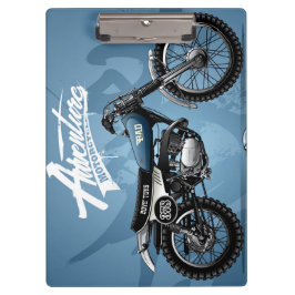 Pranchetas Motocross Blue Dirt Bike | Suprimento do Office