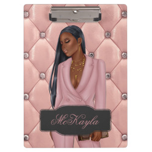 Pranchetas Mulher-chefe afro-americana personalizada