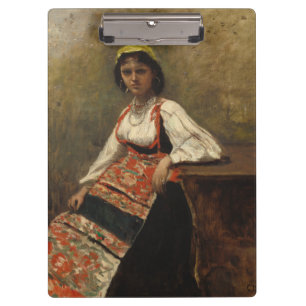 Pranchetas Mulher italiana (La Morieri) por Corot