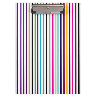 Pranchetas Multicolored Vertical Striped Clipboard