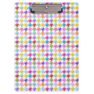 Pranchetas Múltiplas cores Houndstooth+Padrão Branco