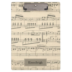 Pranchetas Música Antiga Personalizada Vintage