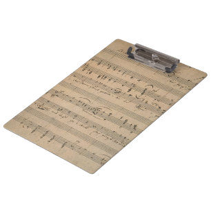 Pranchetas Música em folha antiga, canção do velho, 1822