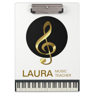Pranchetas Músico Professor Dourado Piano Keyboard Músico DJ