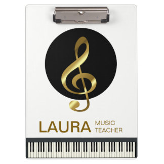 Pranchetas Músico Professor Dourado Piano Keyboard Músico DJ