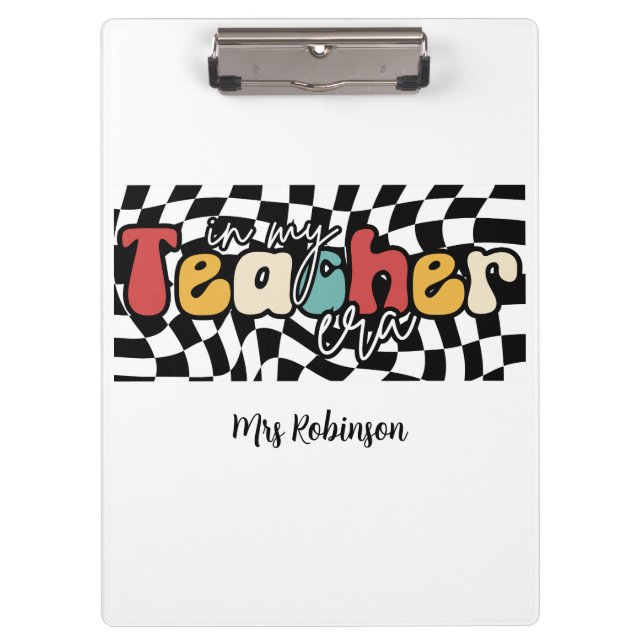 Pranchetas Na minha época de professores, professor retro (Frente)