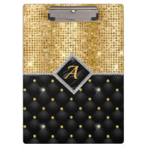 Na moda faux Monograma de diamante preto Crystal D