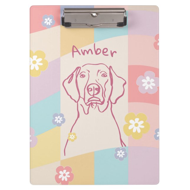 Pranchetas Na moda Weimaraner - Cão Colorido Simples (Frente)