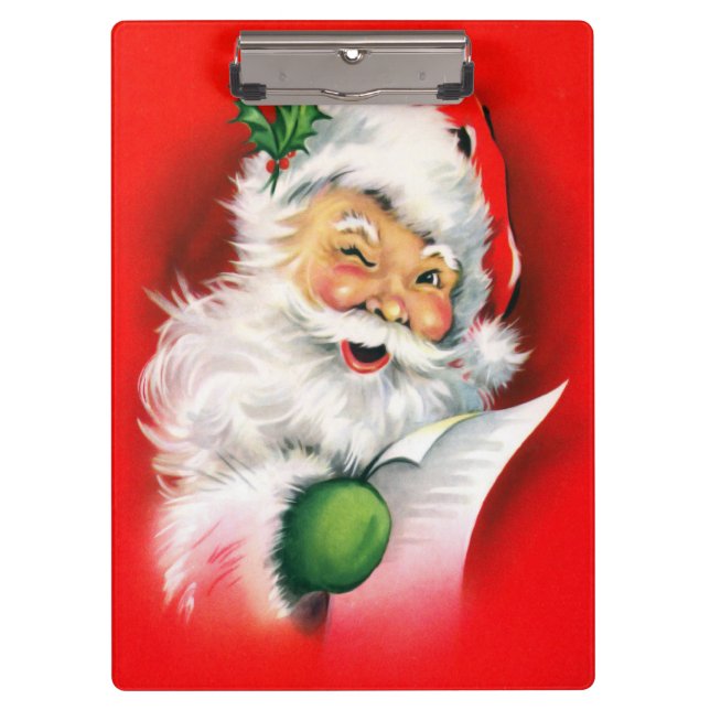 Pranchetas Natal vintage que pisc o papai noel (Frente)