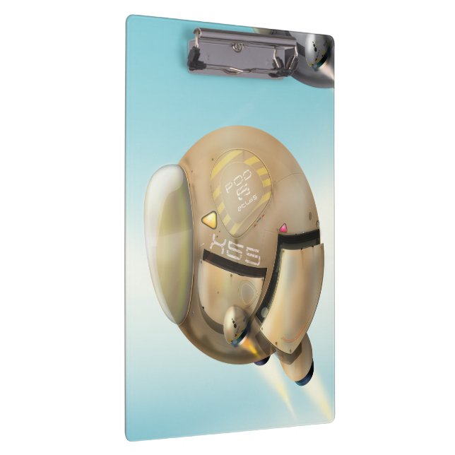 Pranchetas Nave espacial voando através de um planeta (Direita)