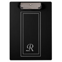 Negócios em monogramas simples preto e branco