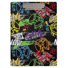 Pranchetas Neon Graffiti Gaming Pattern