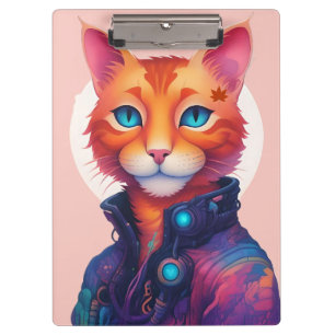 Pranchetas "Neon Paws: O Gengibre, Gengibre De Olhos Azuis"