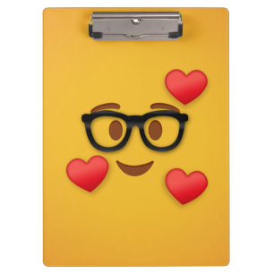 Pranchetas Nerd emoji de coração