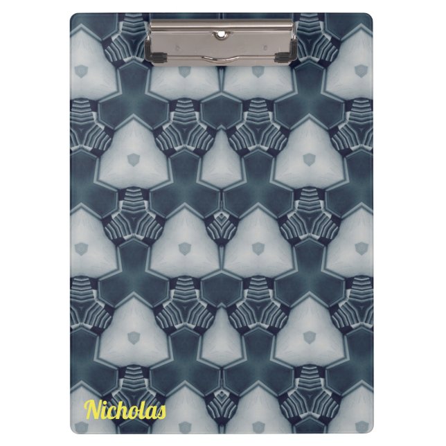 Pranchetas NICHOLAS ~ Cinza e design branco (Frente)